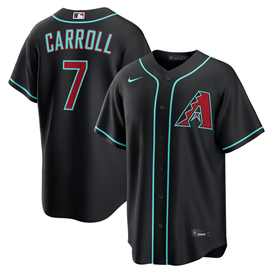 Arizona Diamondbacks Corbin Carroll Nike Black Alternate Replica Jersey