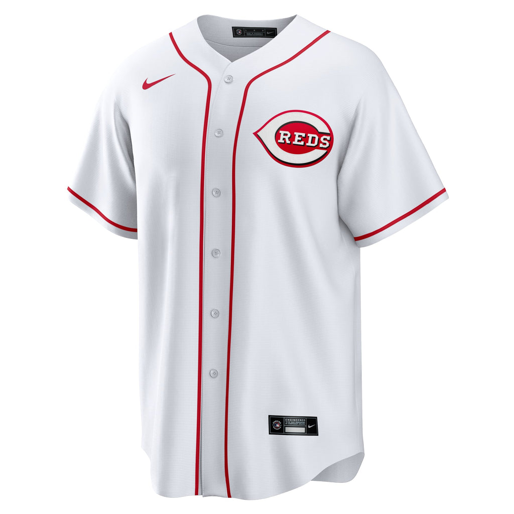 Cincinnati Reds TJ Friedl Nike White Home Replica Jersey