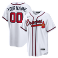 Atlanta Braves Nike White Home Replica Custom Jersey