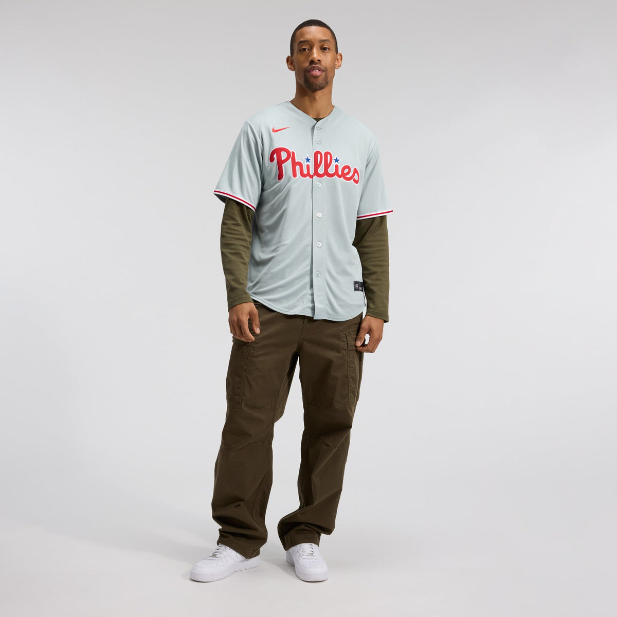 Philadelphia Phillies Bryce Harper Nike Gray Road Replica Jersey