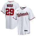 Washington Nationals James Wood Nike White Home Replica Jersey