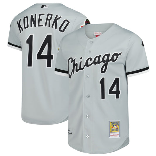 Chicago White Sox Paul Konerko Mitchell & Ness Gray 2005 Cooperstown Collection Authentic Jersey