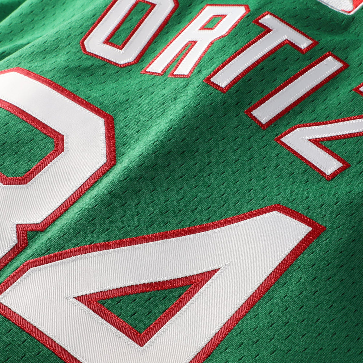 Boston Red Sox David Ortiz Mitchell & Ness Kelly Green Big & Tall Cooperstown Collection Mesh Batting Practice Jersey