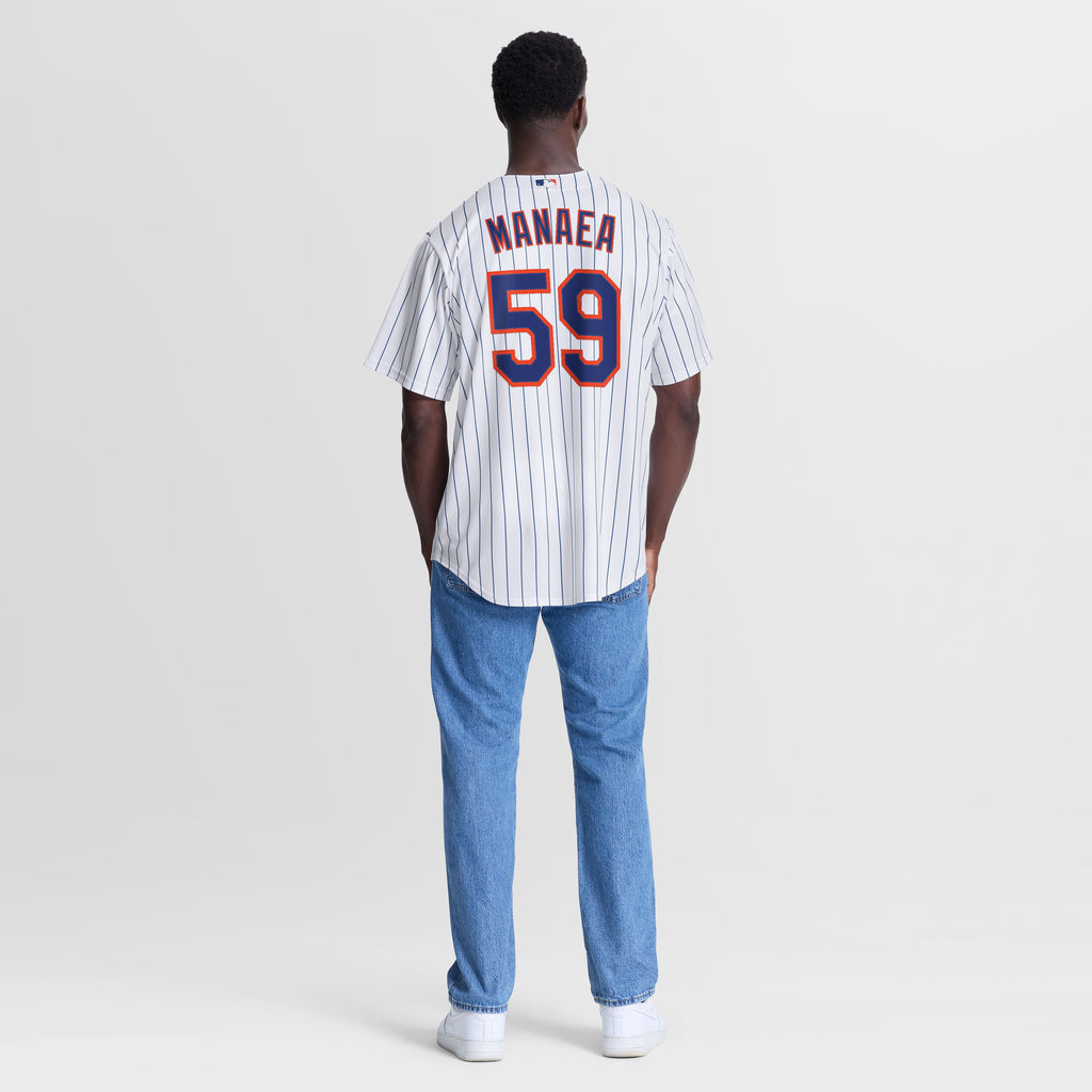 New York Mets Sean Manaea Nike White Home Replica Jersey