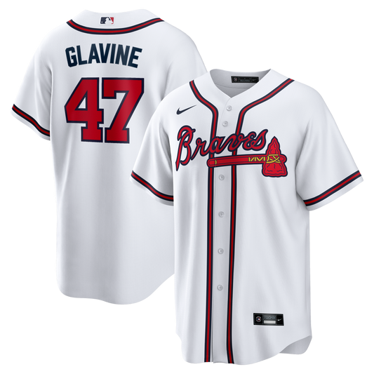 Atlanta Braves Tom Glavine Nike White Home Retired Player Replica Jersey