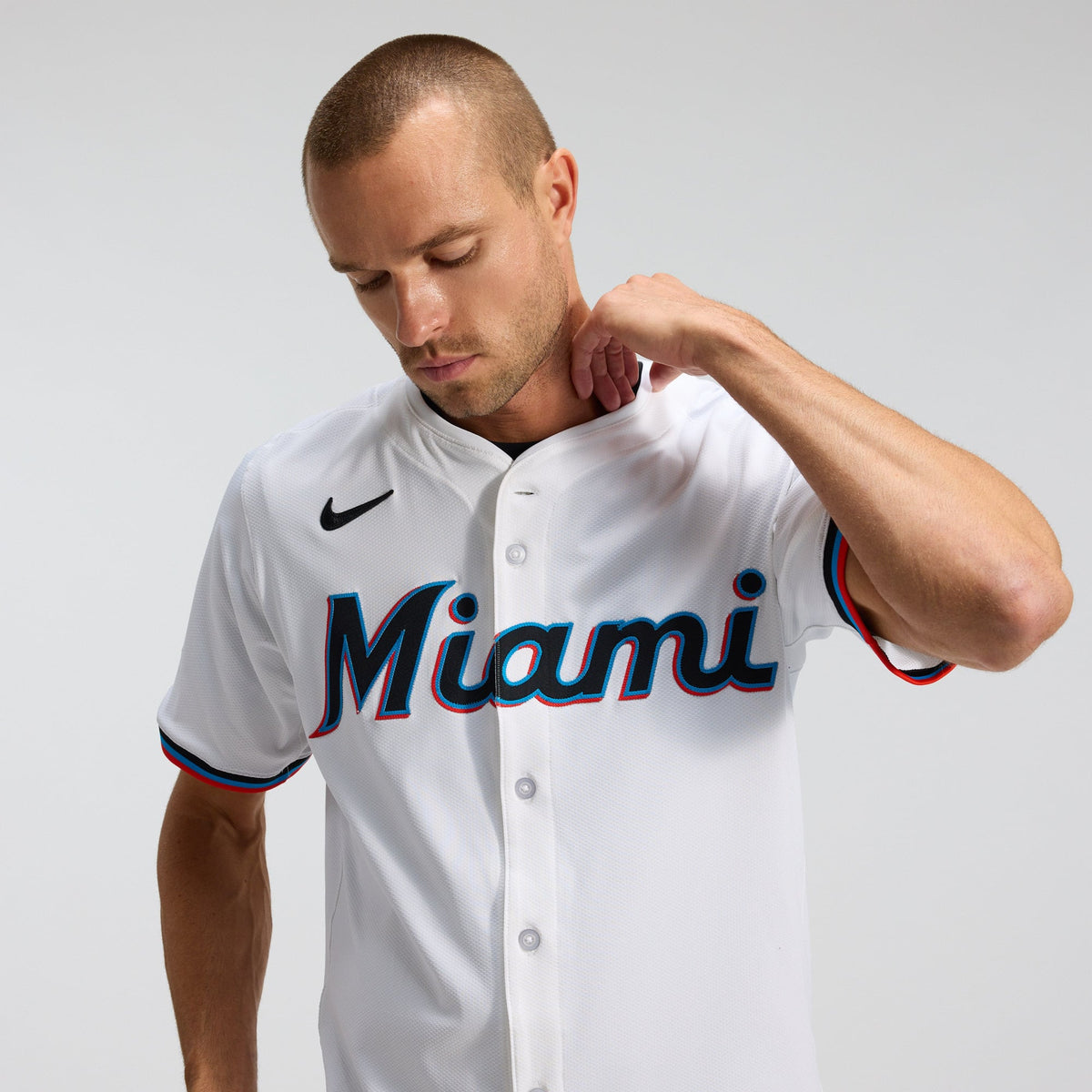 Miami Marlins Nike White Home Elite Jersey