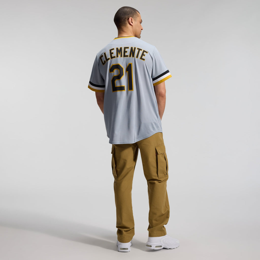 Pittsburgh Pirates Roberto Clemente Nike Gray Throwback Cooperstown Collection Limited Jersey