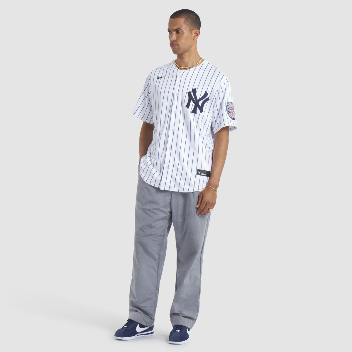 New York Yankees CC Sabathia Nike White 2025 Baseball Hall of Fame Name & Number Retired Replica Jersey