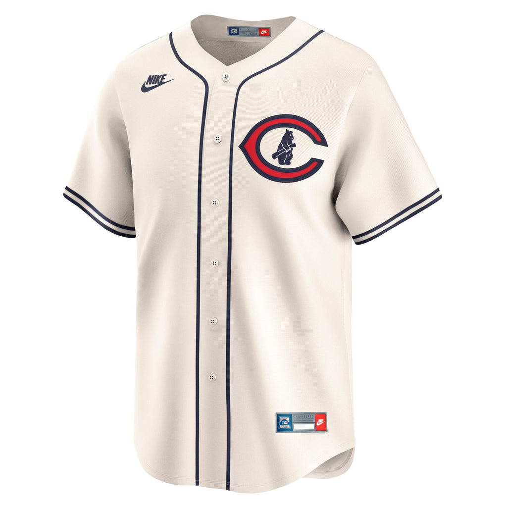 Chicago Cubs Seiya Suzuki Nike Cream Throwback Cooperstown Collection Limited Jersey