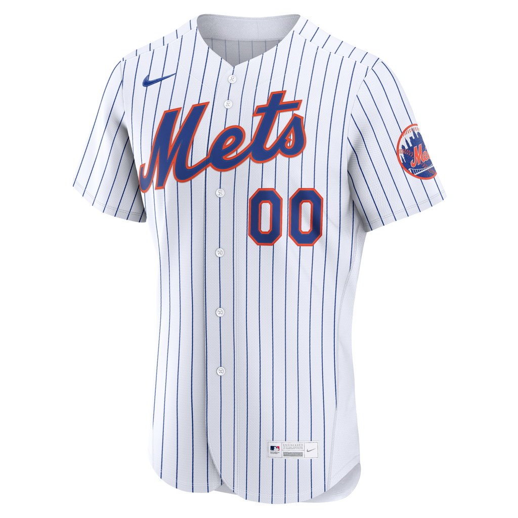 New York Mets Nike White Home Authentic Custom Jersey