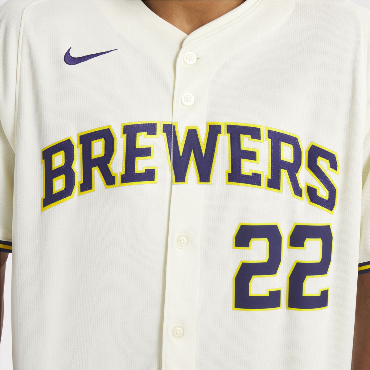 Milwaukee Brewers Christian Yelich Nike Cream Home Limited Player Jersey