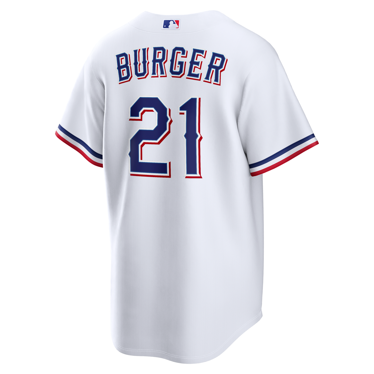 Texas Rangers Jake Burger Nike White Home Replica Jersey