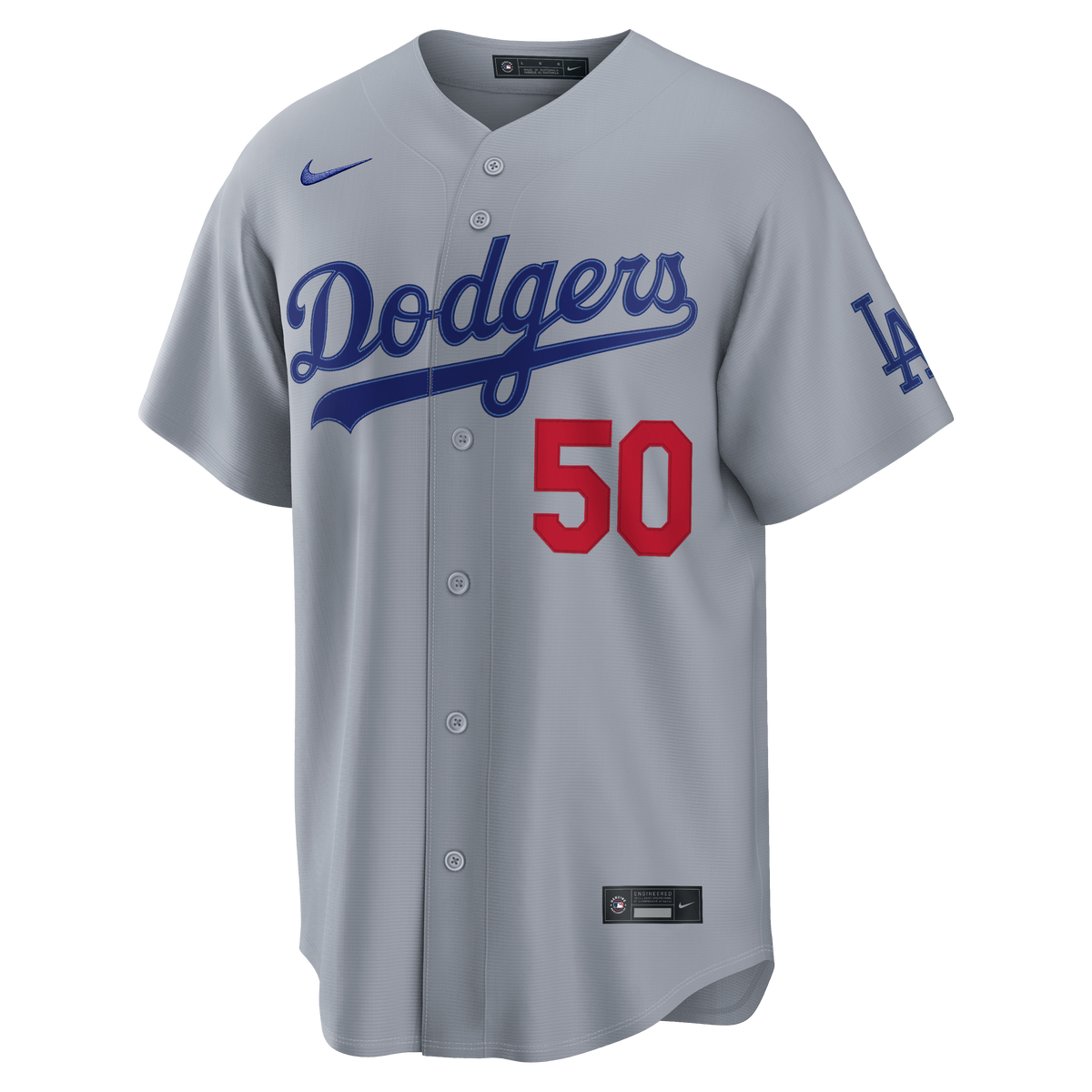 Los Angeles Dodgers Mookie Betts Nike Gray Stadium Jersey