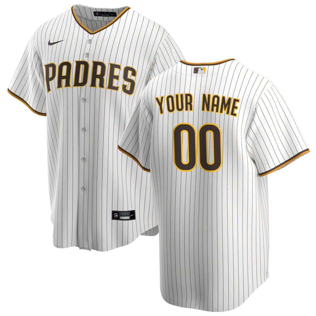 San Diego Padres Nike White Home Replica Custom Jersey