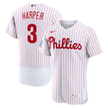 Philadelphia Phillies Bryce Harper Nike White Home Authentic Sponsor Patch Jersey