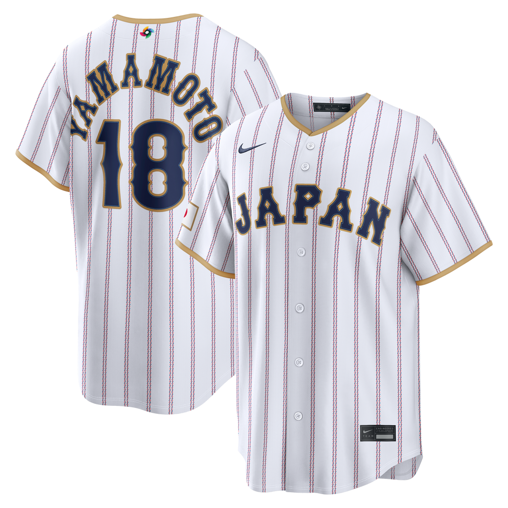 Japan Baseball Yoshinobu Yamamoto Nike White 2026 World Baseball Classic Home Stadium Jersey