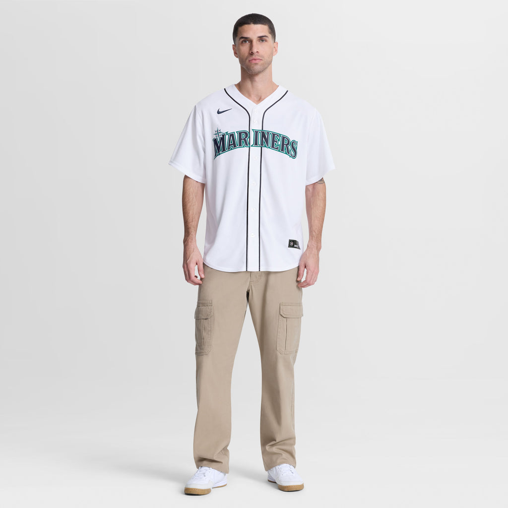 Seattle Mariners Luke Raley Nike White Home Replica Jersey
