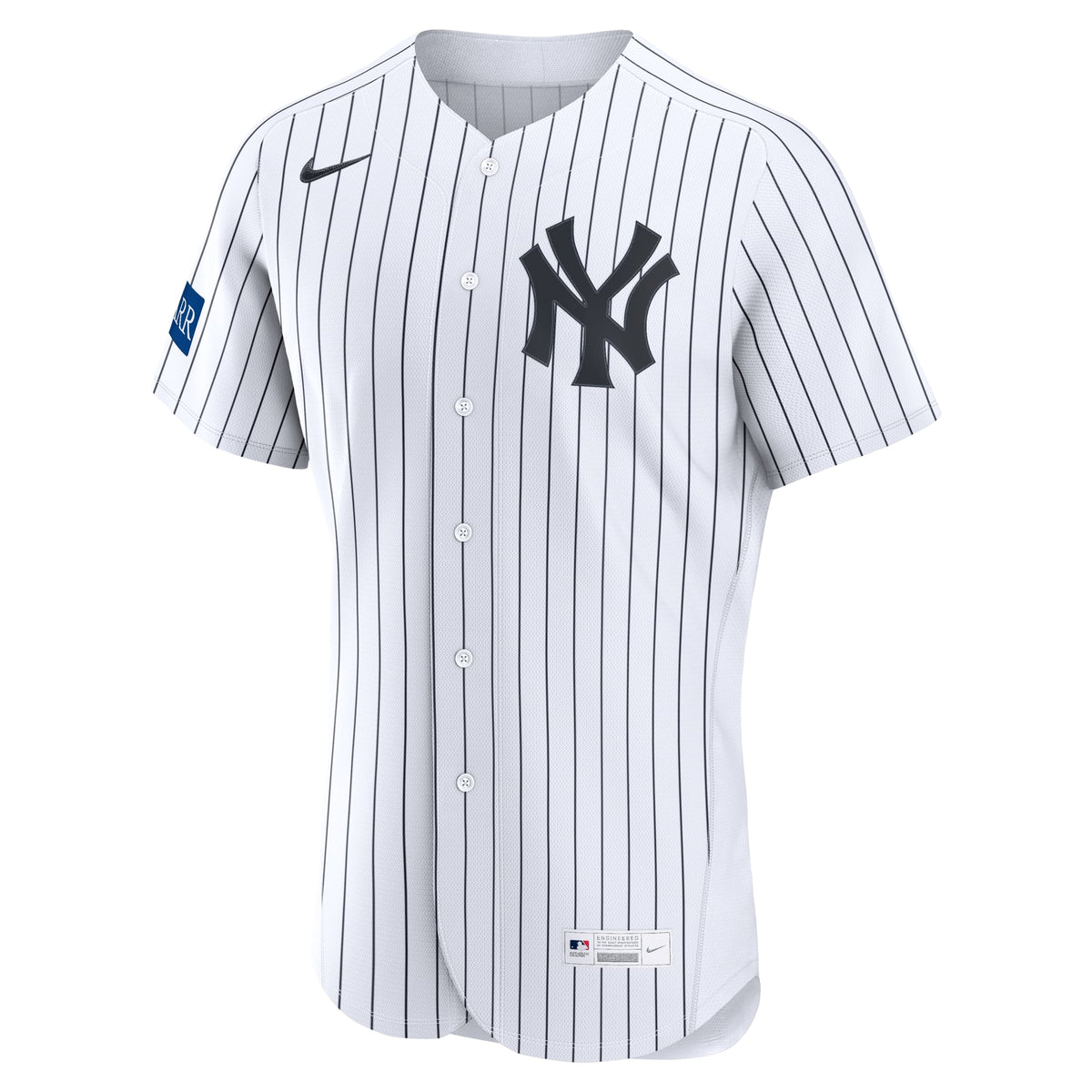 New York Yankees Aaron Judge Nike White Home Authentic Sponsor Patch Jersey