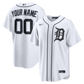 Detroit Tigers Nike White Home Replica Custom Jersey