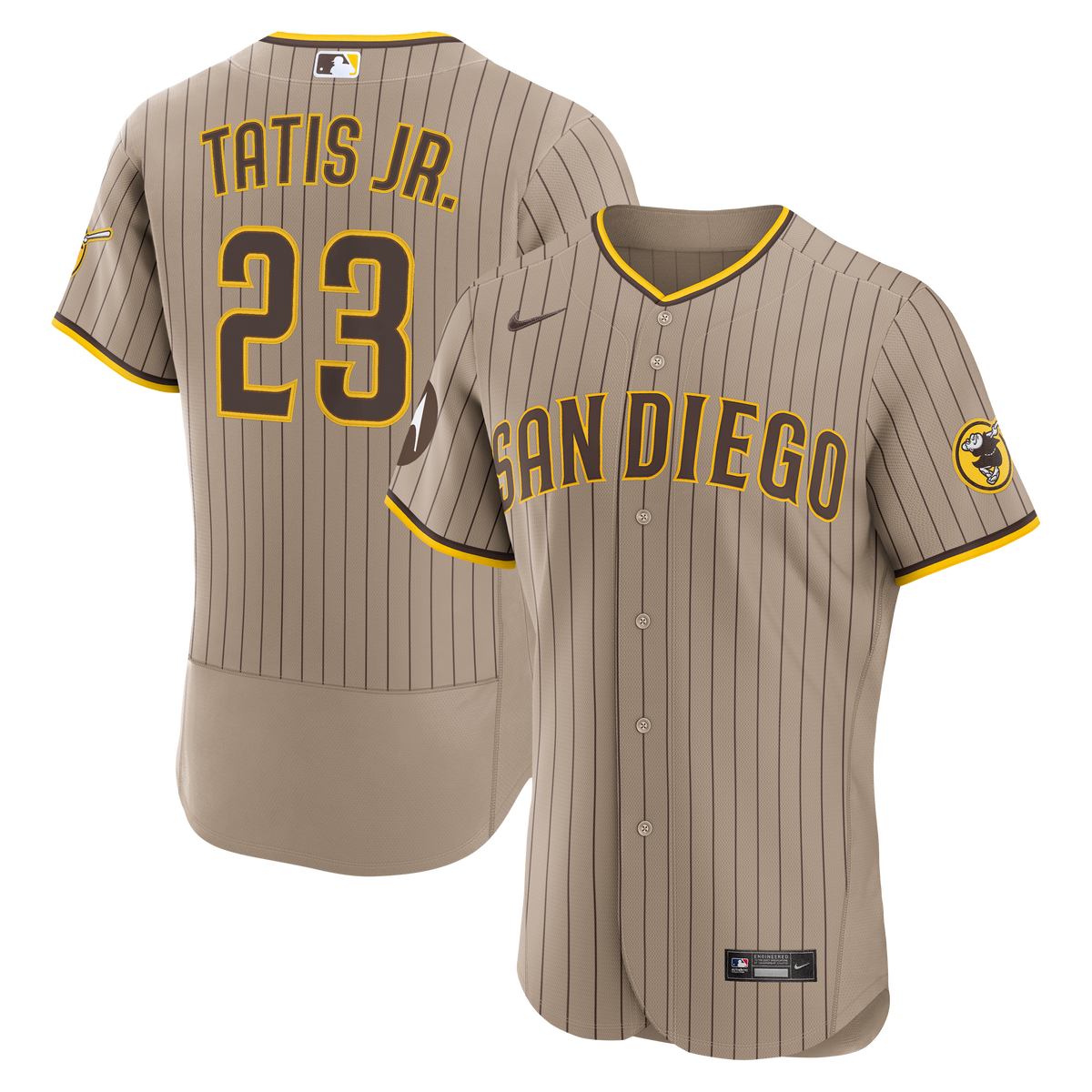 San Diego Padres Fernando Tatis Jr. Nike Sand Alternate Authentic Sponsor Patch Jersey