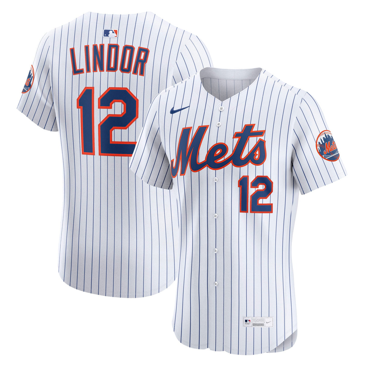 New York Mets Francisco Lindor Nike White Home Elite Player Jersey
