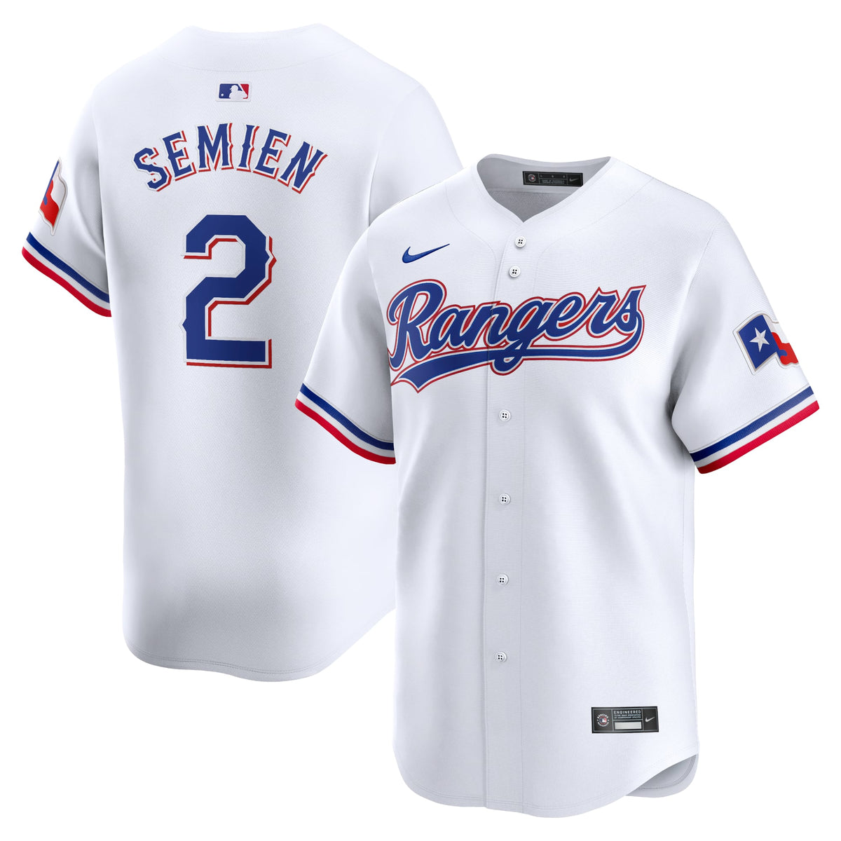 Texas Rangers Marcus Semien Nike White Home Limited Player Jersey