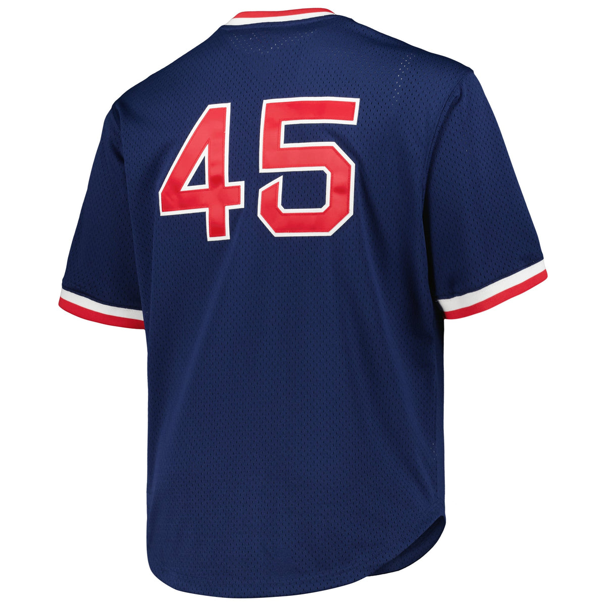 Boston Red Sox Pedro Martinez Mitchell & Ness Navy 1999 Cooperstown Collection Mesh Pullover Jersey