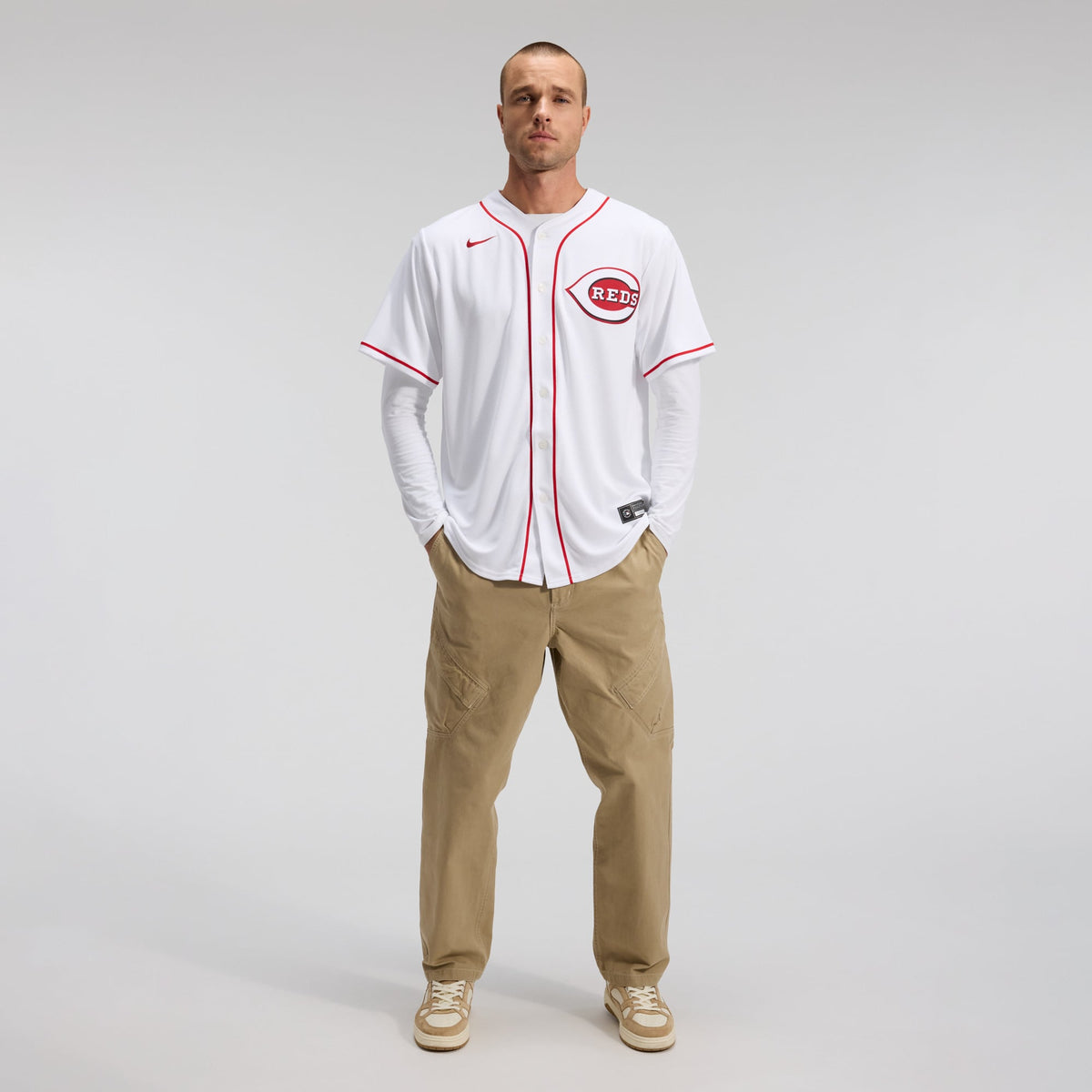 Cincinnati Reds Nike White Home Replica Team Jersey