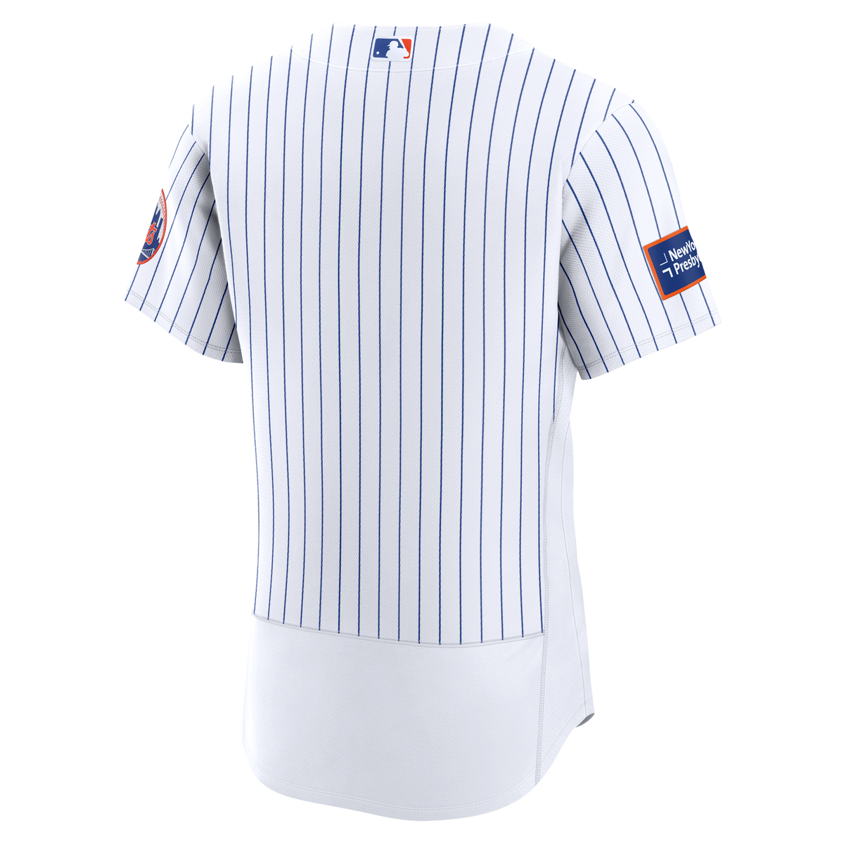 New York Mets Nike White Home Sponsor Patch Authentic Jersey