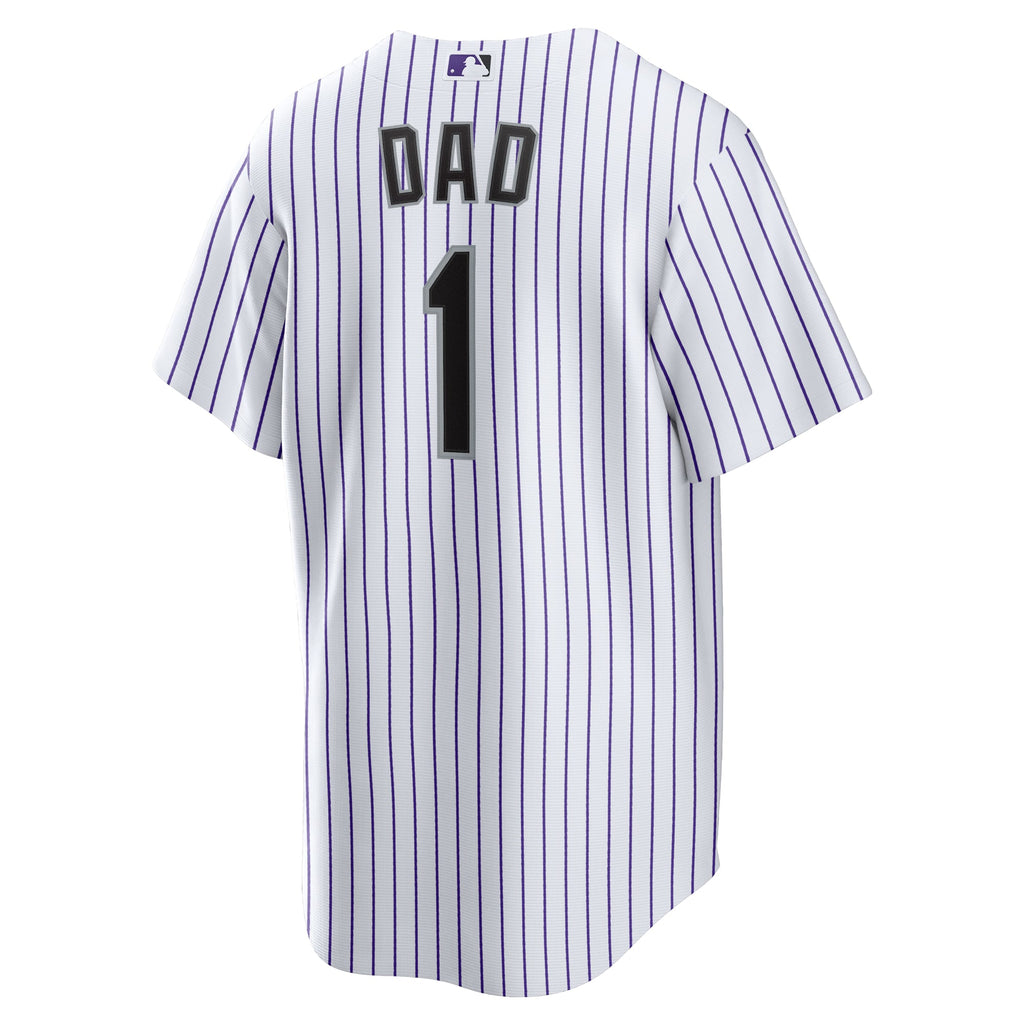 Colorado Rockies Nike White #1 Dad Home Replica Jersey