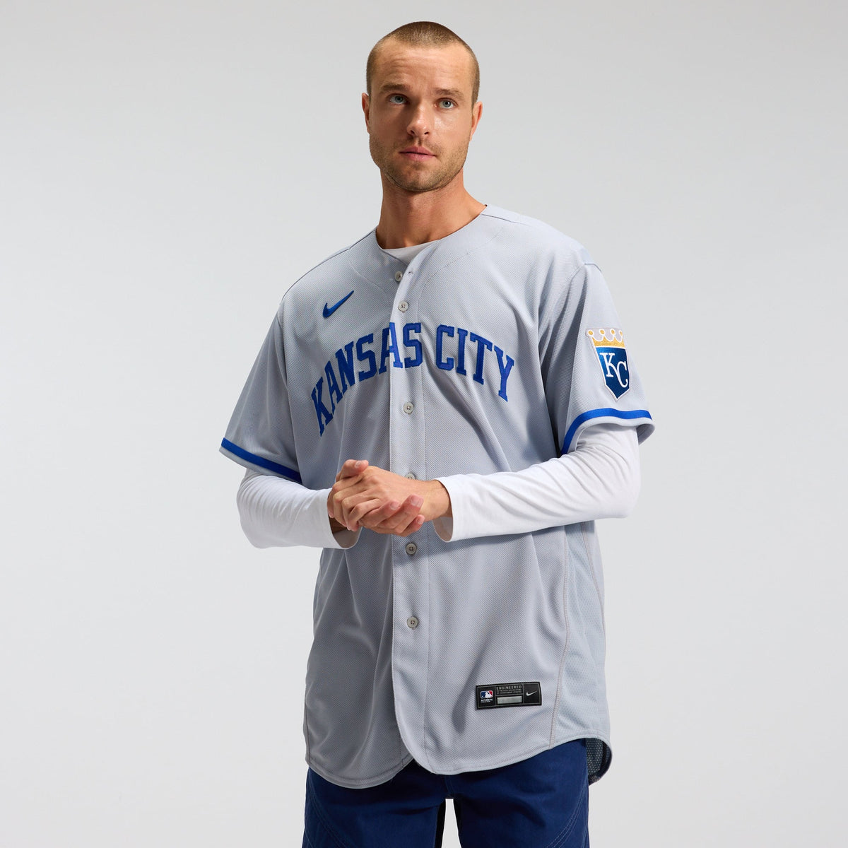 Kansas City Royals Nike Gray 2022 Road Authentic Jersey