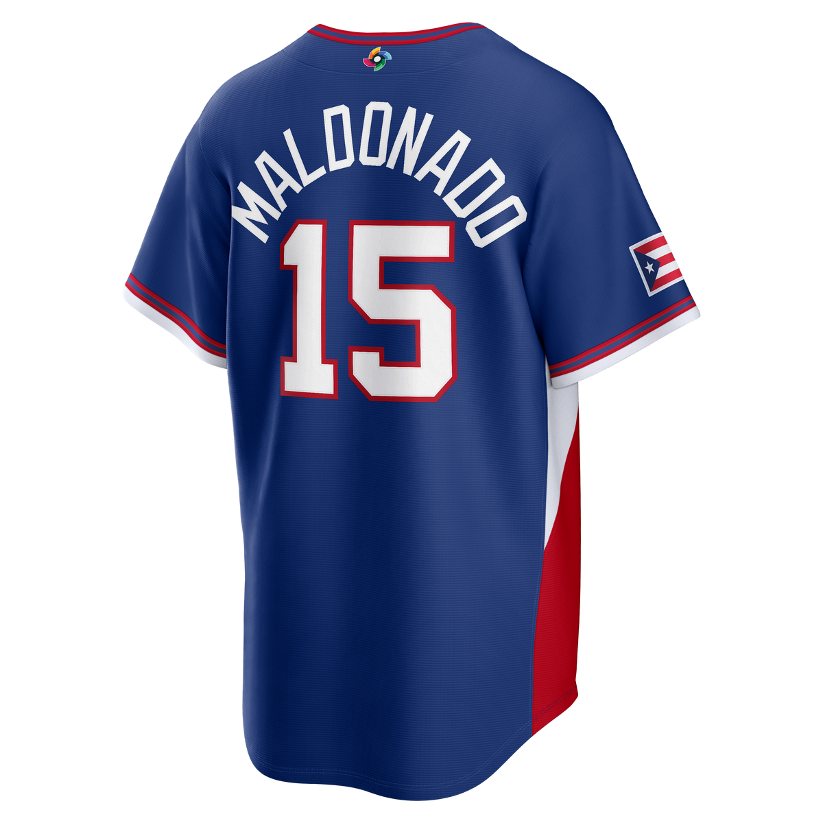Puerto Rico Baseball Martín Maldonado Nike Royal 2026 World Baseball Classic Road Stadium Jersey