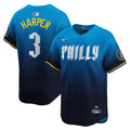 Philadelphia Phillies Bryce Harper Nike Blue City Connect Limited Player Jersey