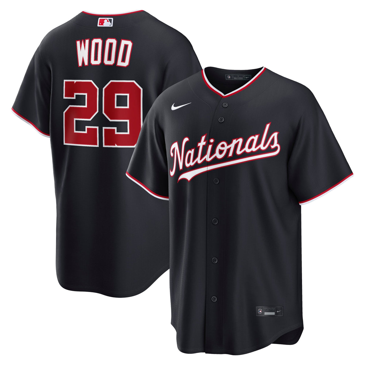Washington Nationals James Wood Nike Gray Road Replica Jersey