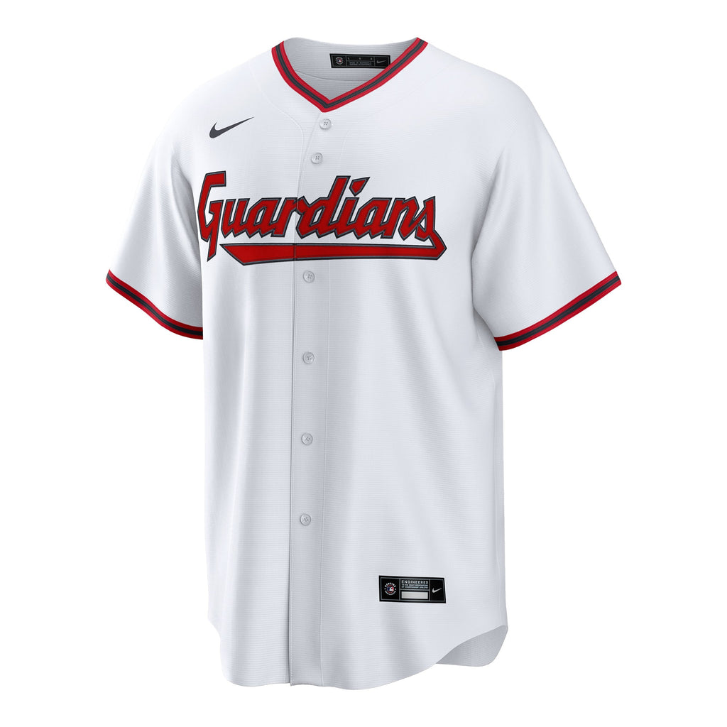 Cleveland Guardians Chase DeLauter Nike White Home Replica Jersey