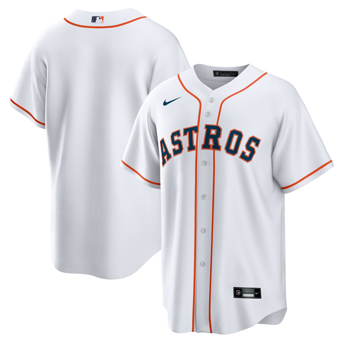 Houston Astros Nike White Home Big & Tall Replica Jersey