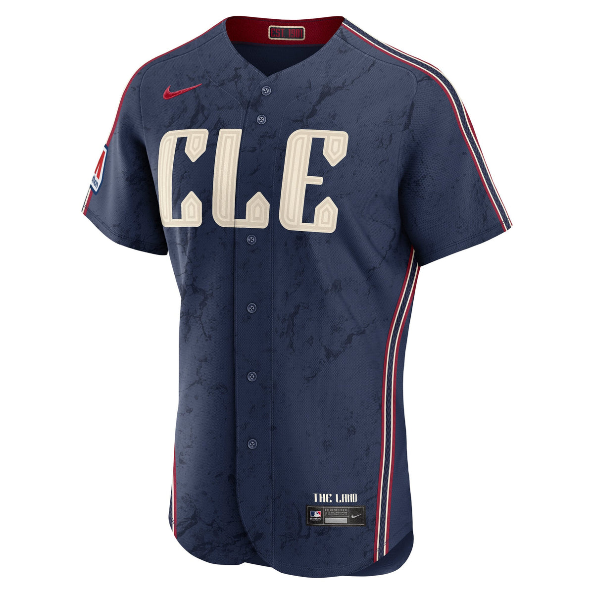 Cleveland Guardians Nike Navy City Connect Authentic Sponsor Patch Jersey