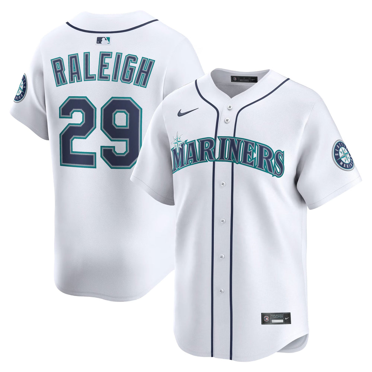 Seattle Mariners Cal Raleigh Nike Teal Alternate Limited Jersey