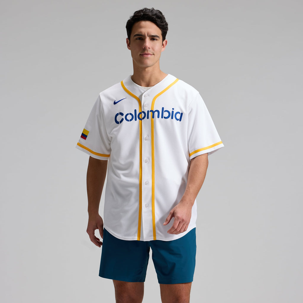 Colombia Baseball Nike White 2026 World Baseball Classic Home Stadium Jersey