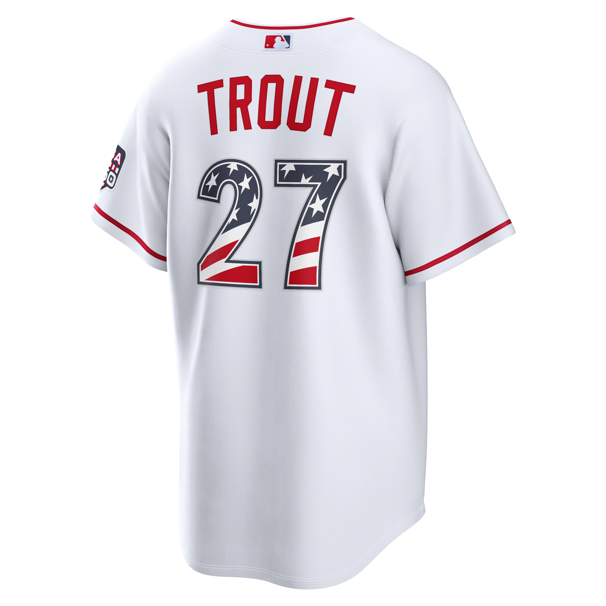 Fourth of July Los Angeles Angels Mike Trout Nike White USA 250 Stadium Jersey
