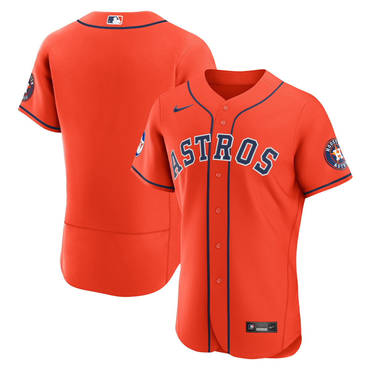 Houston Astros Nike Navy Alternate Sponsor Patch Authentic Jersey