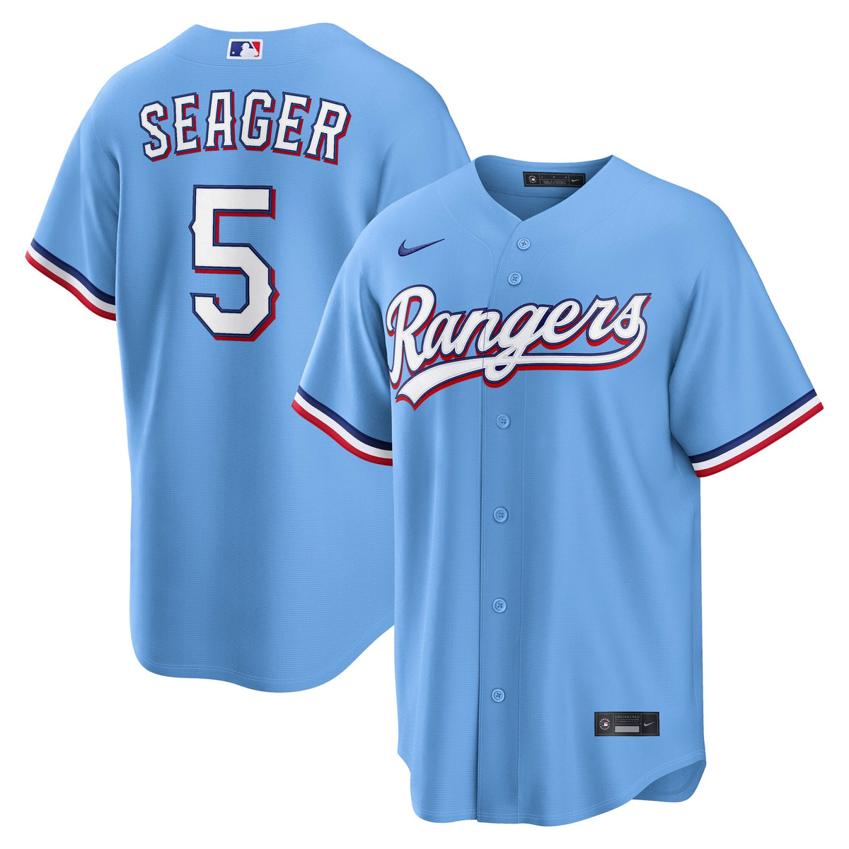 Texas Rangers Corey Seager Nike Gray Road Replica Jersey