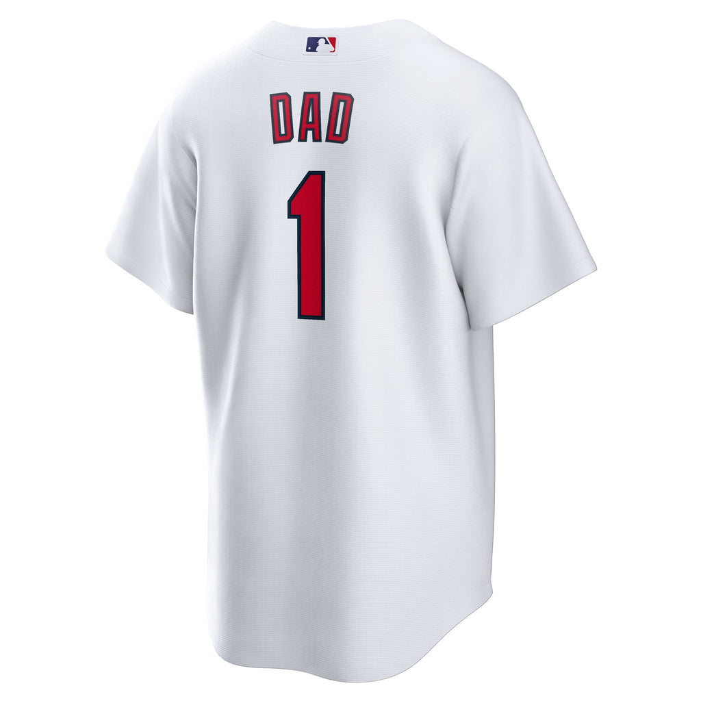 St. Louis Cardinals Nike White #1 Dad Home Replica Jersey