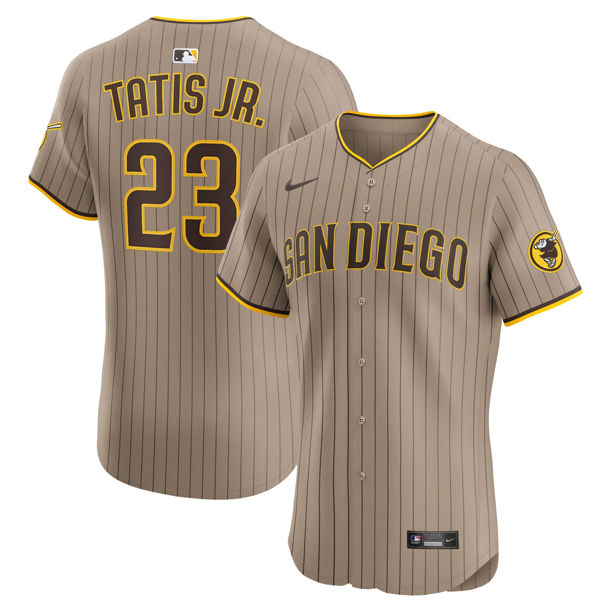San Diego Padres Fernando Tatis Jr. Nike Khaki Sand Elite Jersey
