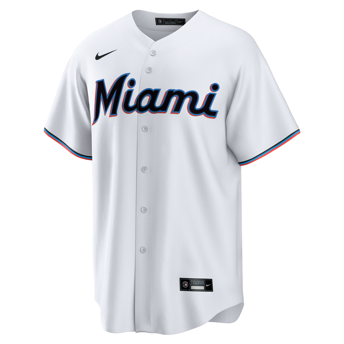 Miami Marlins Nike White Home Big & Tall Replica Jersey