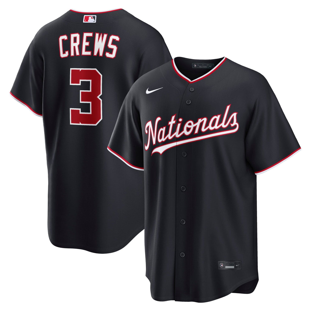 Washington Nationals Dylan Crews Nike Gray Road Replica Jersey