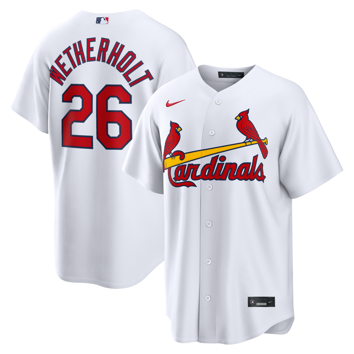 St. Louis Cardinals JJ Wetherholt Nike White Home Replica Jersey