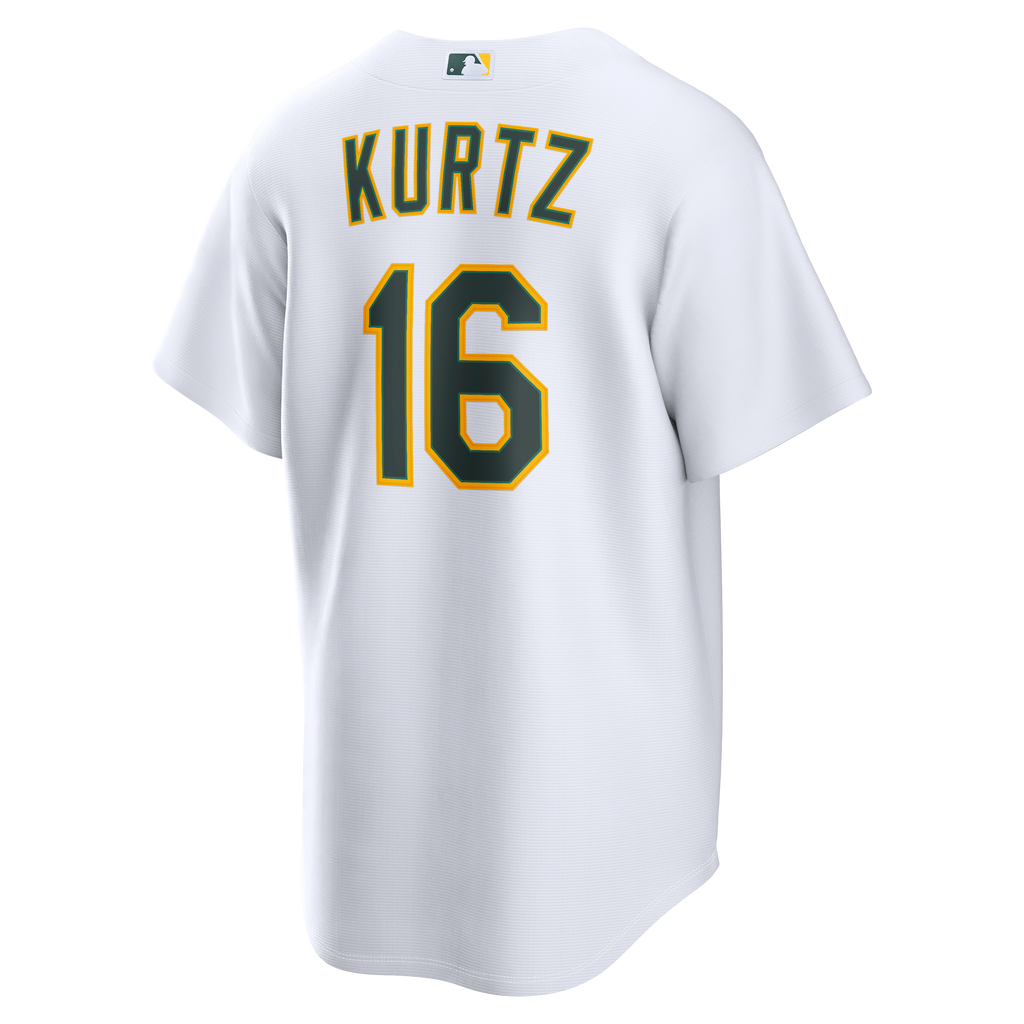 Athletics Nick Kurtz Nike White Home Replica Jersey