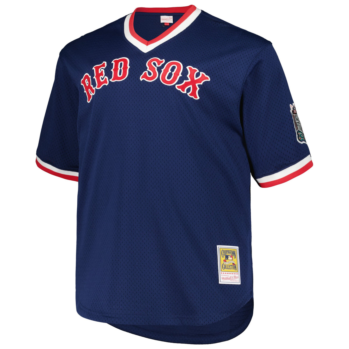 Boston Red Sox Pedro Martinez Mitchell & Ness Navy 1999 Cooperstown Collection Mesh Pullover Jersey
