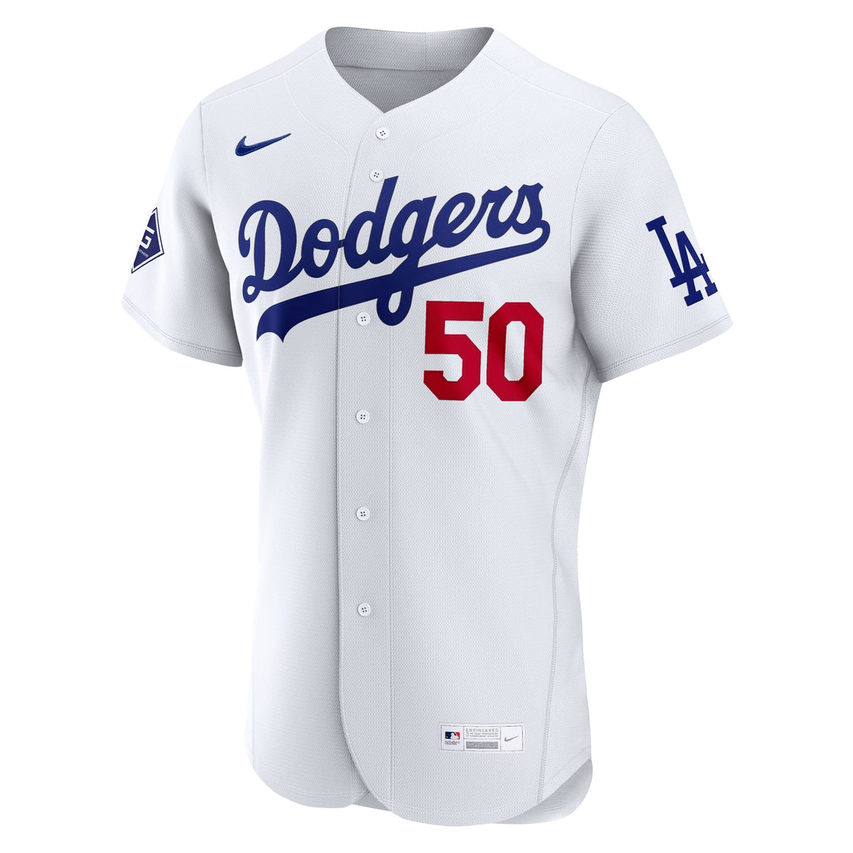 Los Angeles Dodgers Mookie Betts Nike White Home Authentic Sponsor Patch Jersey